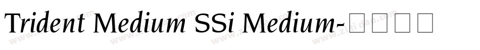 Trident Medium SSi Medium字体转换